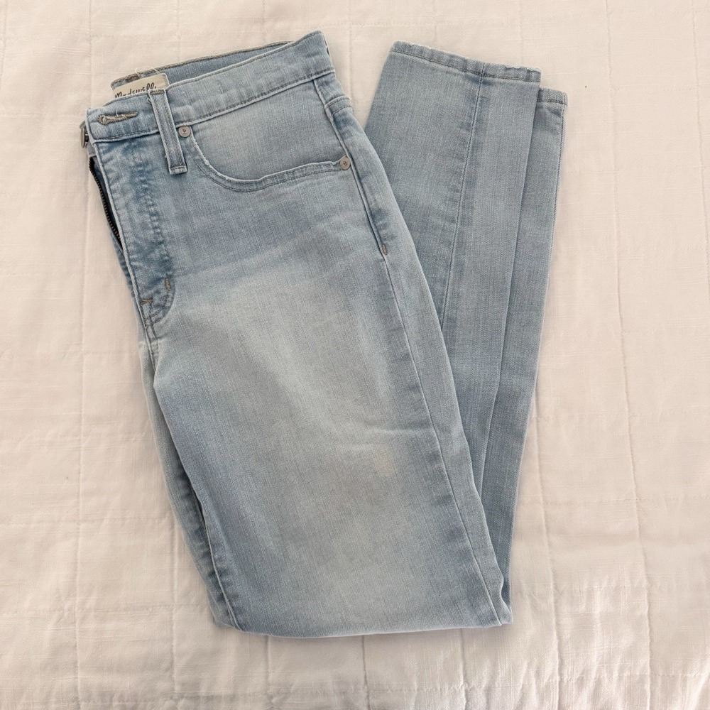 Madewell‎ Jeans Womens 27 T 9 Inch Mid Rise Skinny Crop Stretch Denim Light Wash